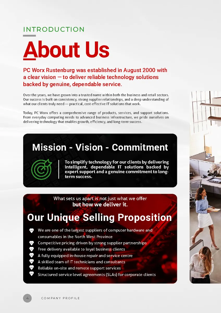 PC Worx — Company Profile page 4