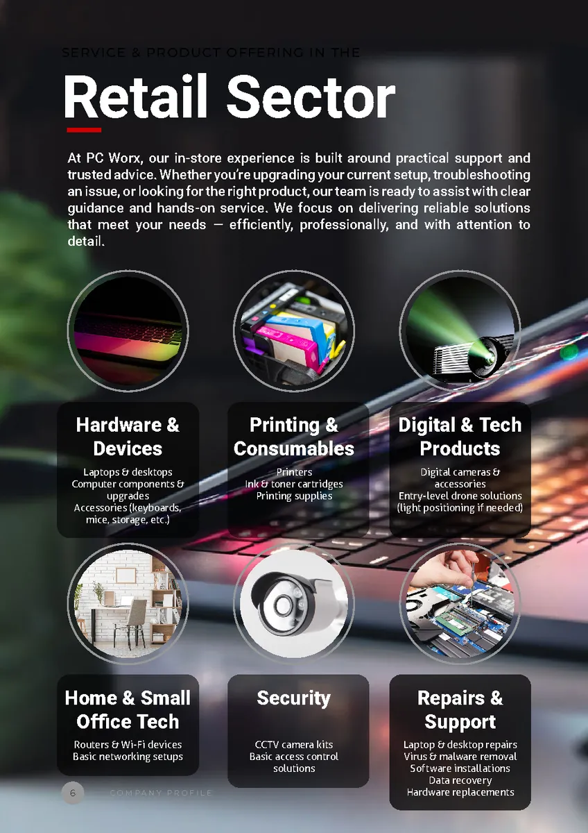 PC Worx — Company Profile page 6