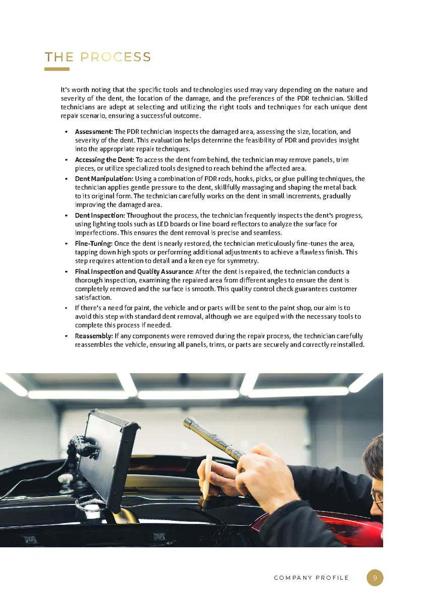 Perfect Dent Fix — Company Profile page 9